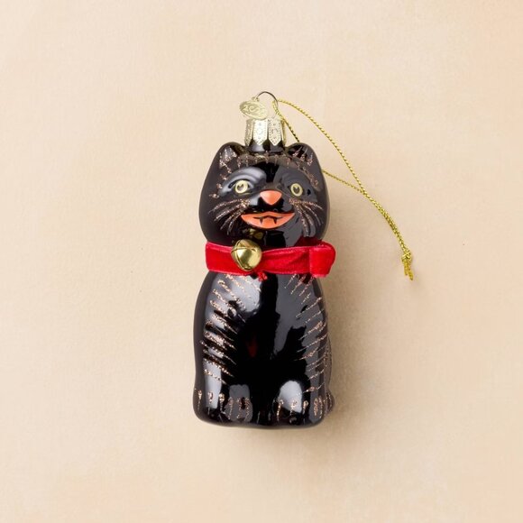 Brand New John Derian for Target Glass Cat Ornament, Christmas, black, Halloween - Picture 4 of 7